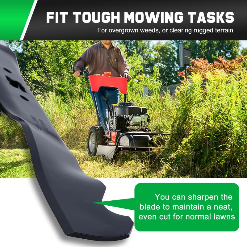 Grasscool 942-0741A Mulching Blades for Troy Bilt 21 inch Deck Mower TB110 TB230 TB240 TB130 TB210 TB320 TB220 TB280ES 21" Walk Behind Push Mower Replace 742-0741A 942-0741 - Image 4