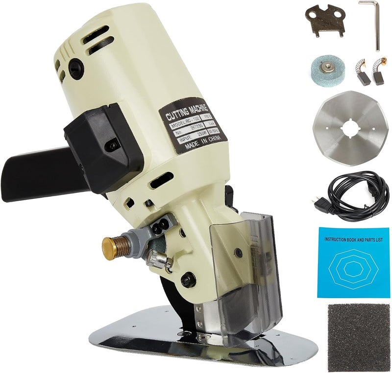 BEAMNOVA Fabric Cutter Electric Cloth Cutting Machine Roller with Extra 4 Inch Rotary Blade Hand Held Fabric Slitting Machine For Multi-Layer Clothing, Textiles, Paper, Blanket, Hat, etc - Image 1