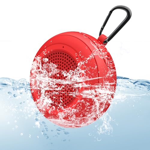 CYBORIS Small Portable Bluetooth Speaker, Portable Shower Speakers IPX7 Waterproof Wireless Floating Pool Mini Outdoor Speakers Handsfree with Built-in Mic for Hot Tub, Swimming, Beach, Boating - Image 1