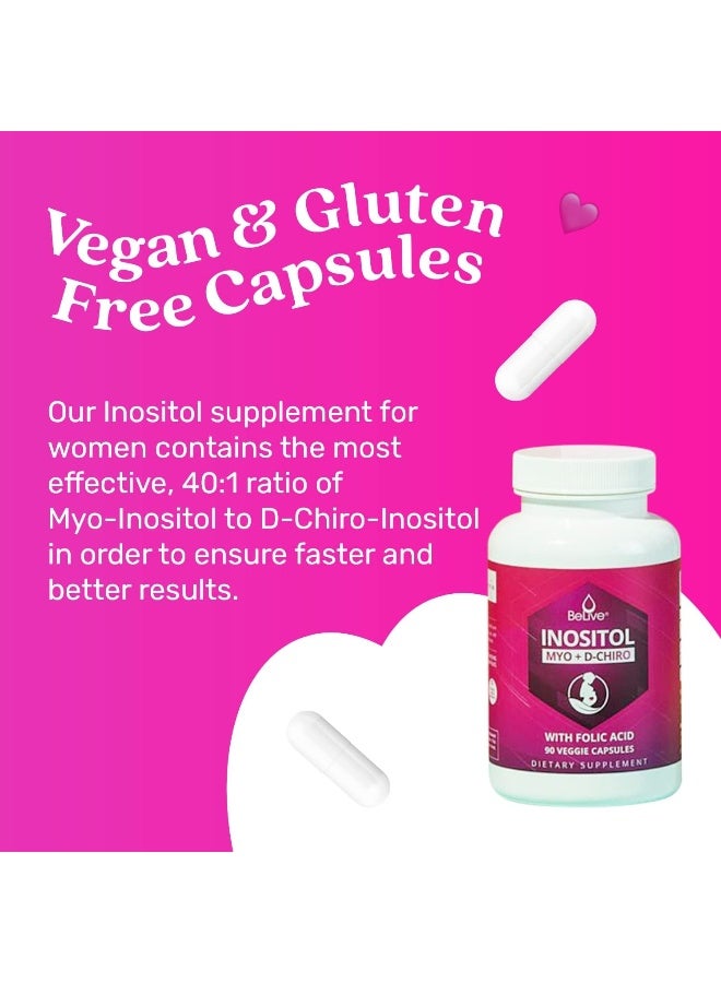 BeLive Women'S Myo-Inositol & D-Chiro Capsules With Folic Acid - Image 5