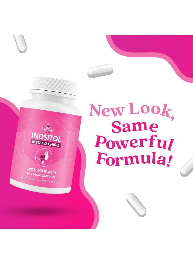 BeLive Women'S Myo-Inositol & D-Chiro Capsules With Folic Acid - Image 2