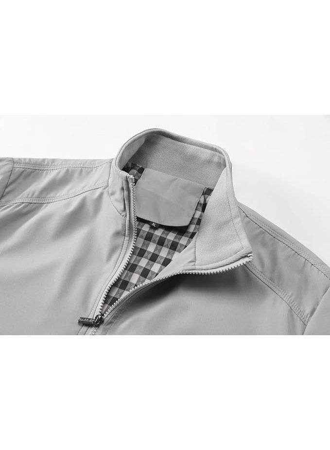 Men's Casualshell spring Autumn Business Style Slim  Jacket Zip Up Outdoor Recreation Coat - Image 4