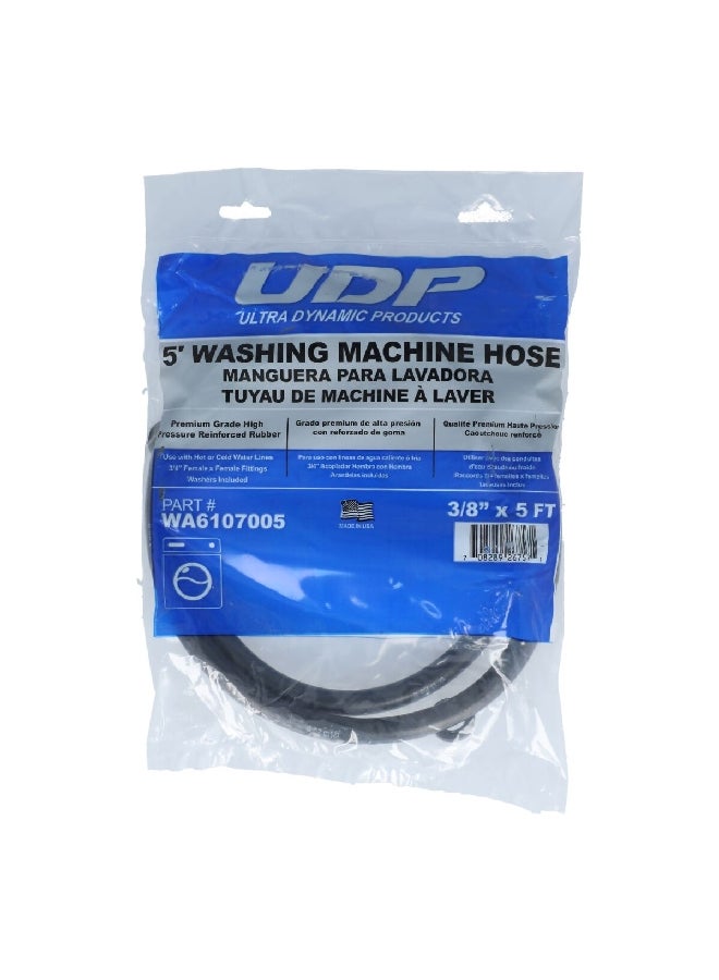 Ultra Dynamic Products Washing Machine Hose Black 3/8inch x 5ft WA6107005 - Image 4