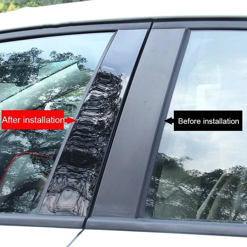 QASULER 6Pcs Car Window Pillar Posts Door Trims Cover - Image 5