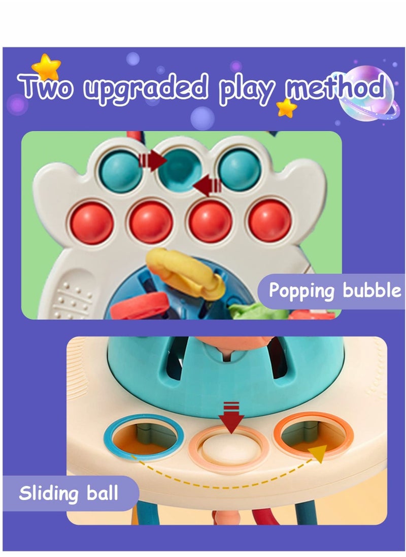 Octopus Silicone Pull String Learning Toys Montessori Toys  Baby Sensory Toys Bath Travel Teething Toys for Birthday Gifts for 1-3 Year Old Boys and Girls  - Image 3