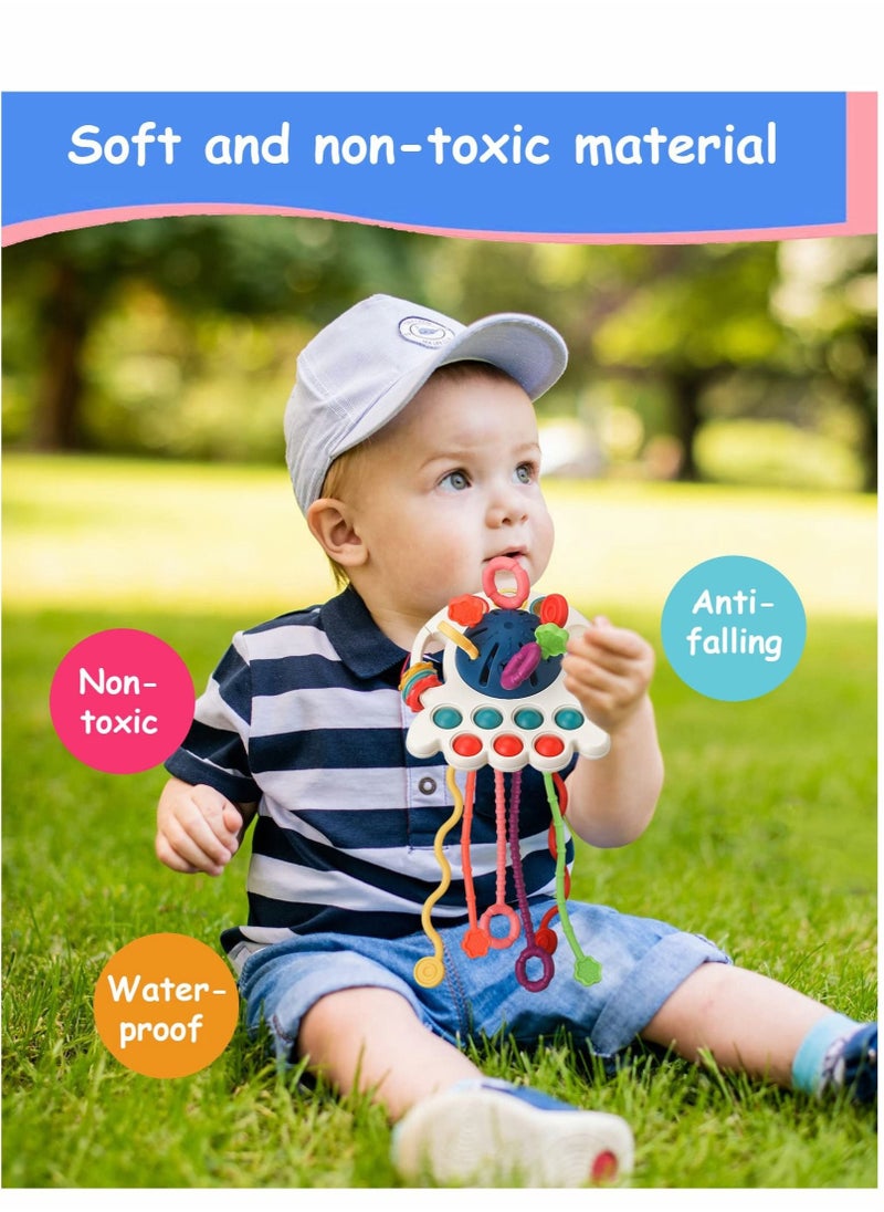 Octopus Silicone Pull String Learning Toys Montessori Toys  Baby Sensory Toys Bath Travel Teething Toys for Birthday Gifts for 1-3 Year Old Boys and Girls  - Image 5