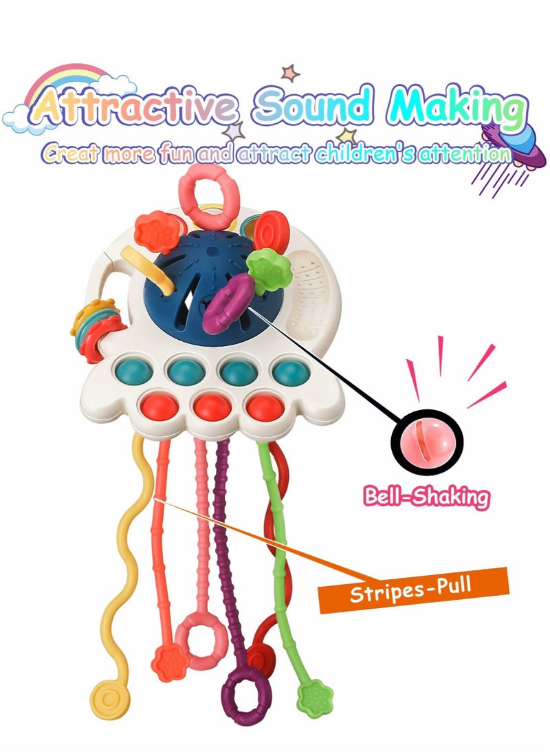 Octopus Silicone Pull String Learning Toys Montessori Toys  Baby Sensory Toys Bath Travel Teething Toys for Birthday Gifts for 1-3 Year Old Boys and Girls  - Image 4