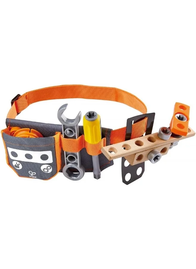 هيب Hape Junior Inventor Scientific Tool Belt | 19 Piece Utility Component STEAM Tool Storage Belt For Children +4 Years