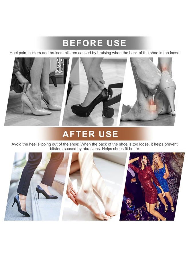 Riootlnm Heel Pads for Shoes Too Big, Shoe Inserts for Loose Shoes, Heel Grips Protectors for Blisters Pain, Filler Make Shoes Fit Tighter, Rubbing, Prevent Slip for Women Men (4PairsRosyBrownBlack) - Image 5