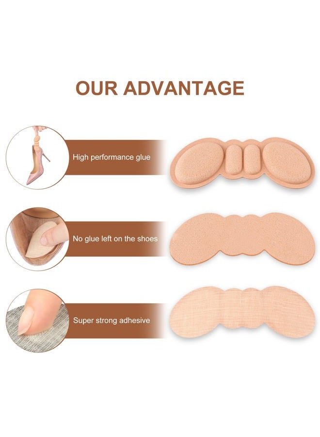 Riootlnm Heel Pads for Shoes Too Big, Shoe Inserts for Loose Shoes, Heel Grips Protectors for Blisters Pain, Filler Make Shoes Fit Tighter, Rubbing, Prevent Slip for Women Men (4PairsRosyBrownBlack) - Image 4
