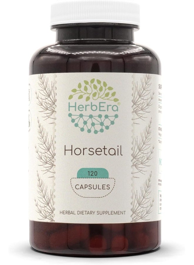 HerbEra Horsetail 120 Capsules, 1000 mg, Horsetail (Equisetum arvense) Dried Herb - Image 1