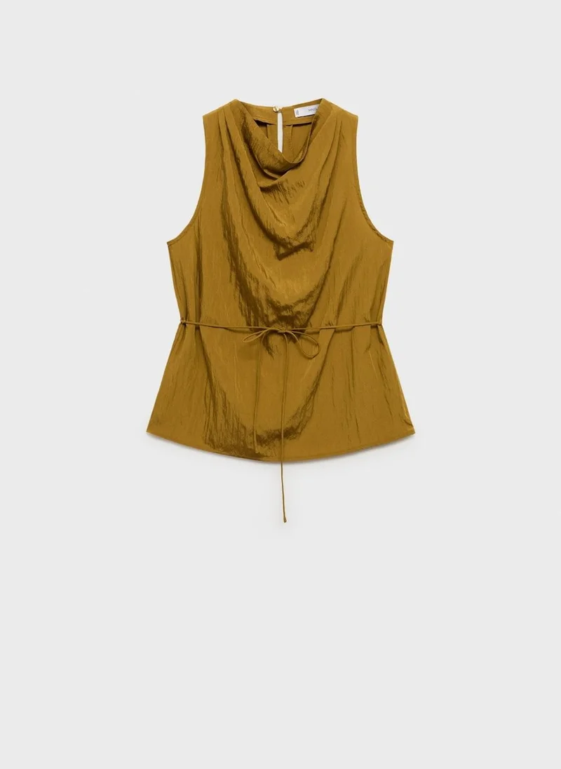 مانجو Textured Bow Top