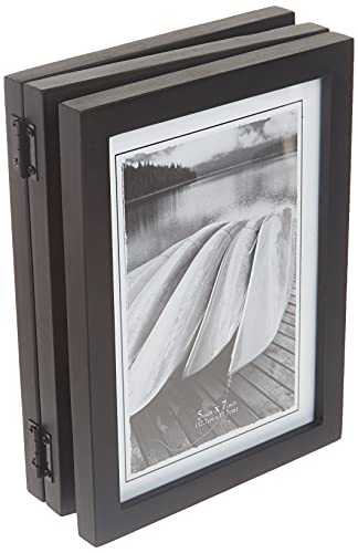 Malden International Designs Classic Concepts Vertical Black Wood Picture Frame, 3 Option, 3-5x7, Black - Image 4