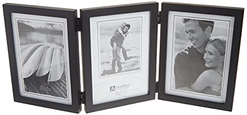Malden International Designs Classic Concepts Vertical Black Wood Picture Frame, 3 Option, 3-5x7, Black - Image 5