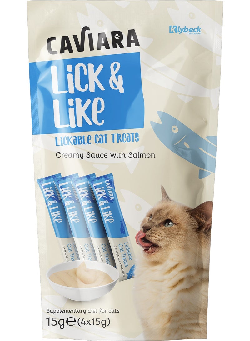 Caviara Lick&Like creamy sauce for Cats - salmon 4x15 gr
