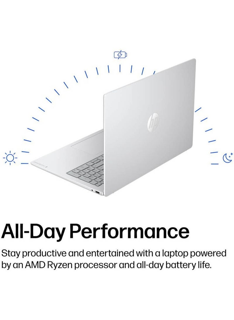 HP OmniBook 3 16-by0205dx Laptop, 16" 2K Touch Display, AMD Ryzen 5 40, 16GB RAM, 256GB SSD, Windows 11 English Silver - Image 4