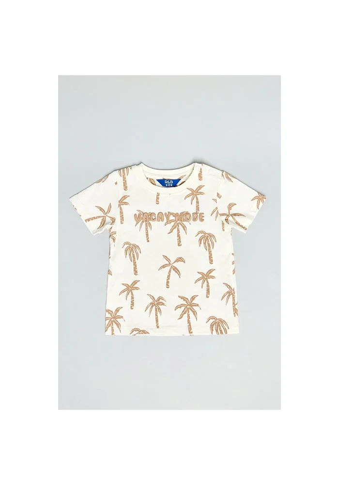 أر أند بي Printed T-Shirt & Shorts Set