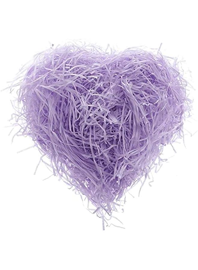 RYNX Light Purple Raffia Paper Shreds  100g  Filling Decor for Baskets Wrapping  Craft Tissue Shred filler for aging Decoration - Image 1