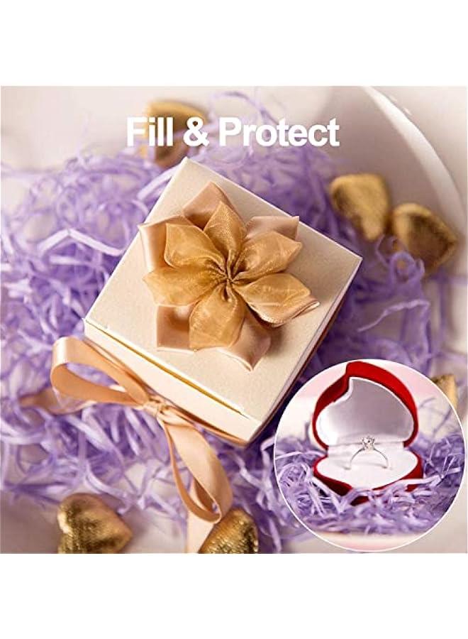 RYNX Light Purple Raffia Paper Shreds  100g  Filling Decor for Baskets Wrapping  Craft Tissue Shred filler for aging Decoration - Image 3