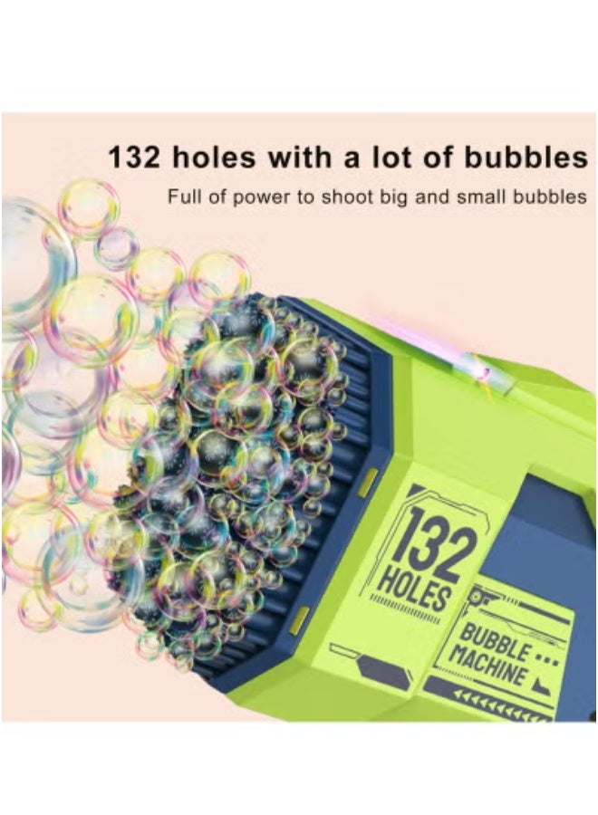 132 Holes Rocket Bubble Gun Machine Toy for Kids – Giant Automatic Bubble Maker with Launcher Design – Thousands of Bubbles Per Minute – Safe, Fun & Easy-to-Use Bubble Blower for Toddlers, Children & Families – Ideal for Birthday Parties, Outdoor & Indoor Play  - Image 3