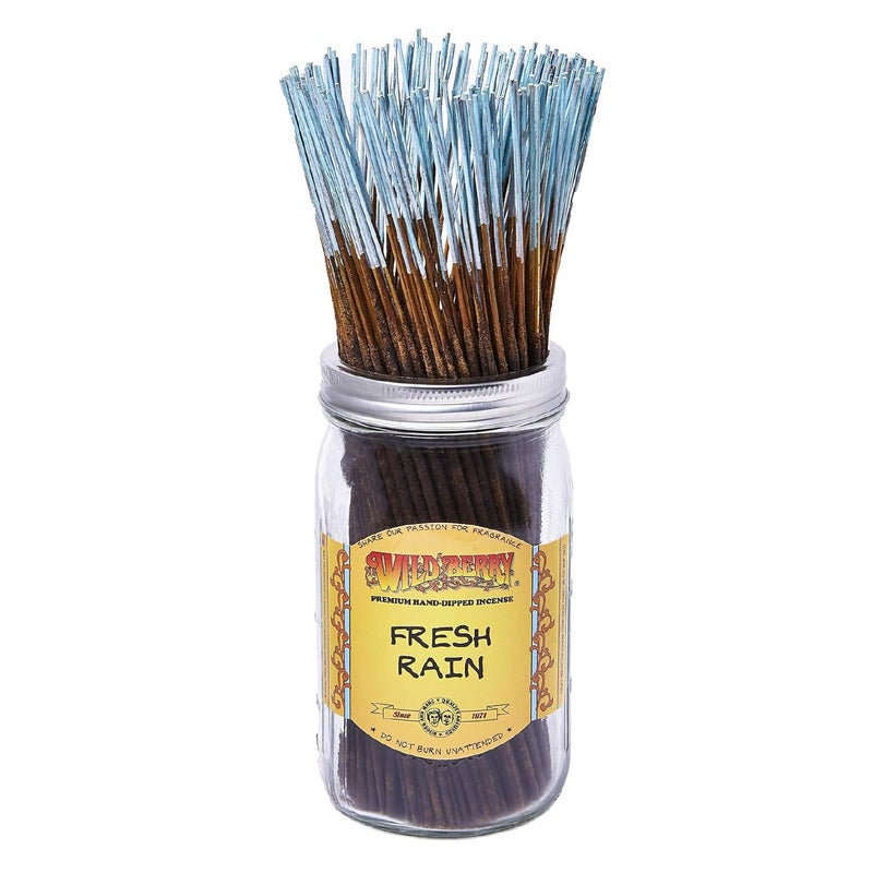 Wild Berry Incense Sticks - Fresh Rain - Clean Crisp Fragrance with Bergamot and Lavender - Hand Dipped in The USA (100 Count) - Image 4