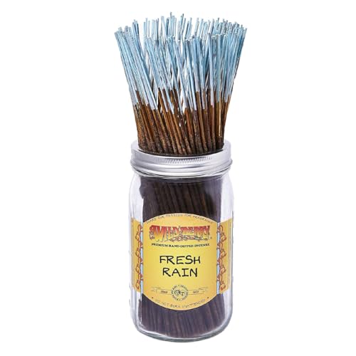 Wild Berry Incense Sticks - Fresh Rain - Clean Crisp Fragrance with Bergamot and Lavender - Hand Dipped in The USA (100 Count) - Image 1