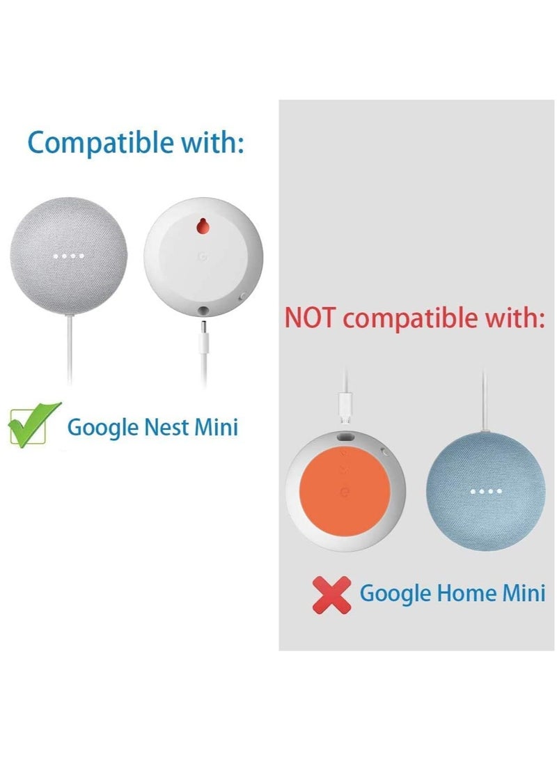 KASTWAVE Google Nest Mini Wall Mount Holder (2nd Gen), Google Nest Mini Speaker Stand with Cord Management, Outlet Wall Mount Accessories for Nest Mini VSpeaker (Black, 2 Pack) - Image 3