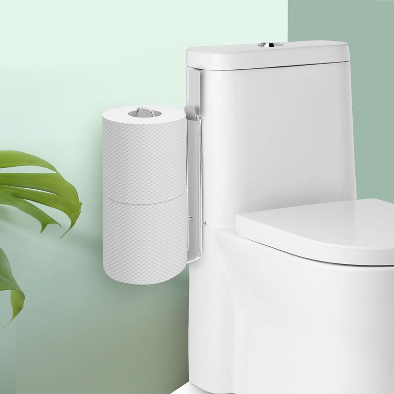 Conworld Toilet Paper Holder for 2 Roll Tissue, Over The Tank Toilet Paper Holder, Stainless Steel Rustproof Toilet Paper Storage Wall Mount, for Rv, Bathroom Storage and Organization, Silver, 1 Pack - Image 1