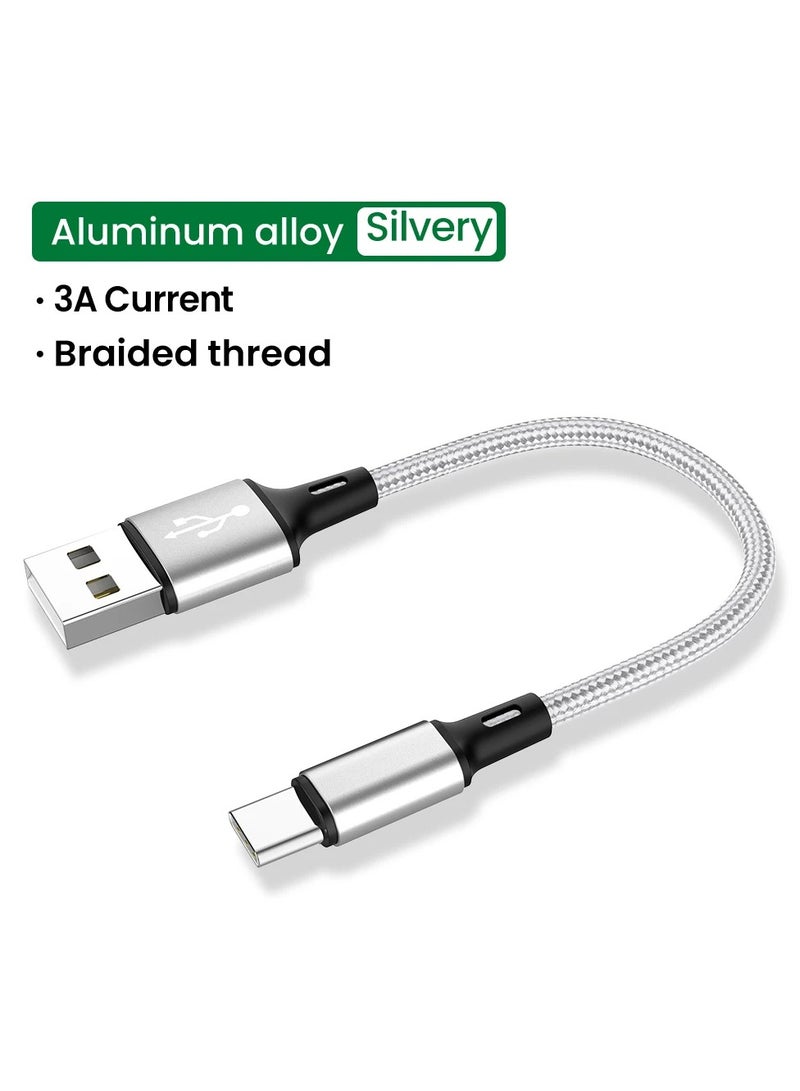 AROAQ Type C Usb Data Cable, Portable Fast Charging Phone Charging Usb C Cable, Strong Durable Braided Short Usb Cord, Flexible Type C Charging Cable With 480mbps Fast Data Transmission, (White) - Image 1