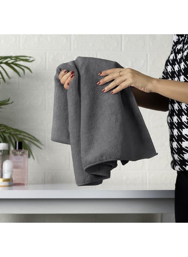 Wakefit Microfiber Towel | 350 GSM | Bath Towel, Microfiber Towels for Bath, Towel for Women, Towels for Bath Men, Gym Towel for Men Workout, Hand Towels 60x120 cm (Rock Gray, Set of 1) - Image 3