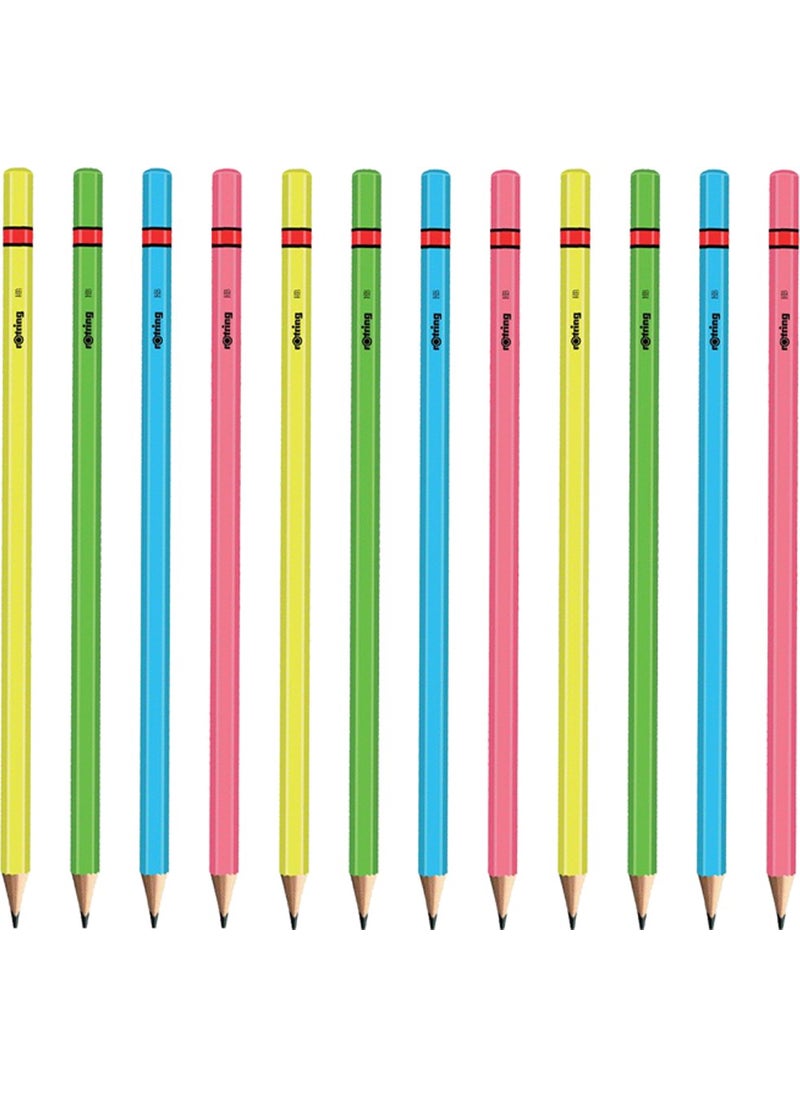 Neon Colors Pencil Pack of 12 - pzsku/Z757A3445819A76E5C148Z/45/_/1728051278/f6028f24-bbfe-42db-b186-923421b0a182