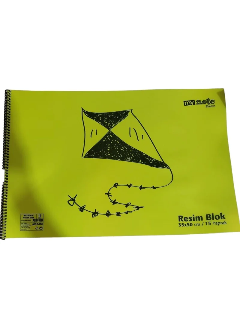 Genc Dijital Baski GENC DIGITAL PRINTING Plastic Waterproof Tearproof Cover 15 Sheets Drawing Book 35X50