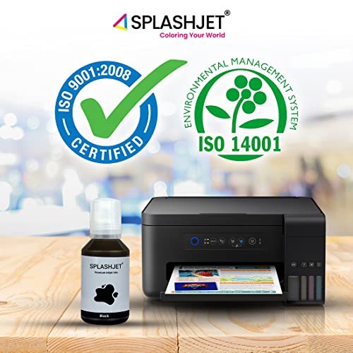 Splashjet T03Y Compatible Refill Ink for Epson L4150, L4160, L6160, L6170, L6190 Printer - Compatible Ink Bottle for Epson T03Y Ink Code (120gm x 1) Black Ink Bottle - 501848 - Image 4