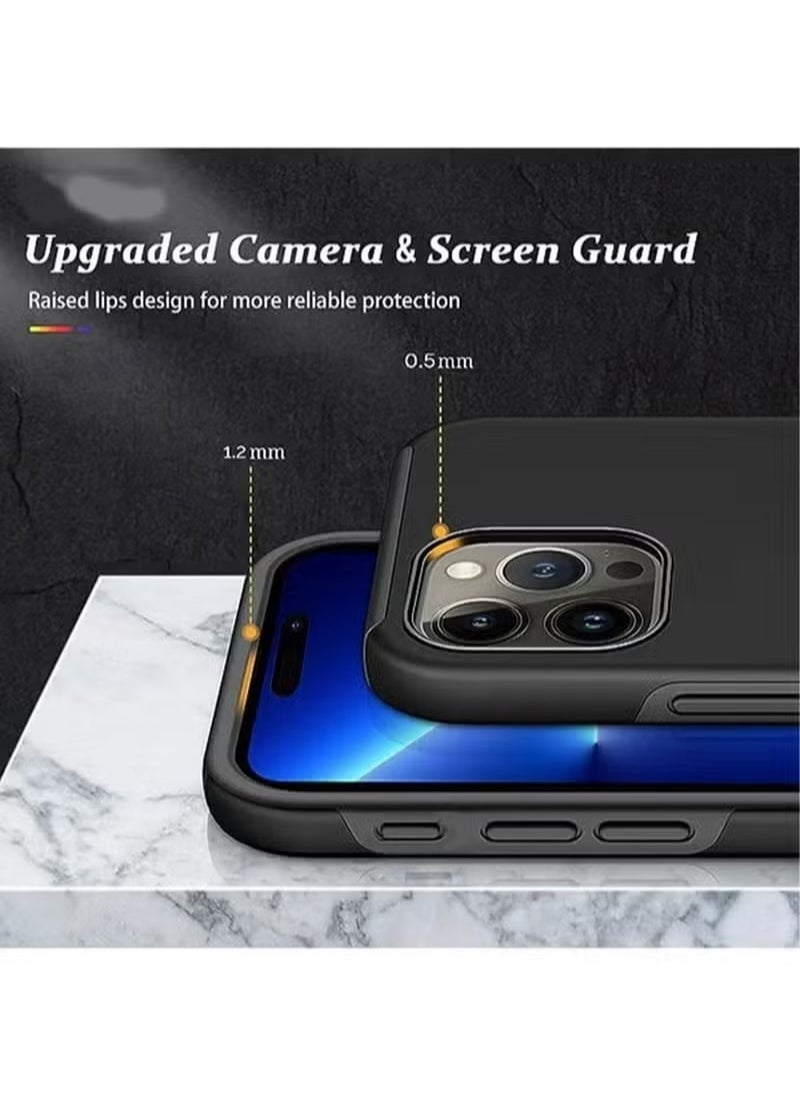 X-level iPhone 15 Pro Case Cover With Finger Ring Military Grade Metal Stand Kickstand [Support Magnetic Car Holder] Phone Comfortable Hold Feeling Anti-scratch Shockproof Back Cover For iPhone 15 Pro  - Image 5