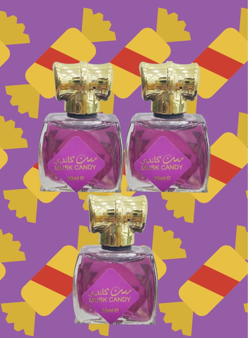 مسك 3 قطع عطر زيت مسك كاندي 20 مل - Image 1