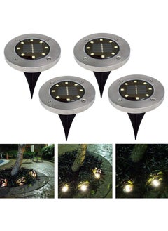 Rewell 4 LED Outdoor Solar Garden Lights, Waterproof Underground Lights, Solar Lights, Road Garden Lighting (Light Color: Warm White)  - Image 1