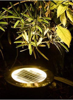 Rewell 4 LED Outdoor Solar Garden Lights, Waterproof Underground Lights, Solar Lights, Road Garden Lighting (Light Color: Warm White)  - Image 2