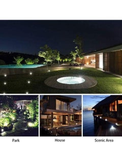 Rewell 4 LED Outdoor Solar Garden Lights, Waterproof Underground Lights, Solar Lights, Road Garden Lighting (Light Color: Warm White)  - Image 3