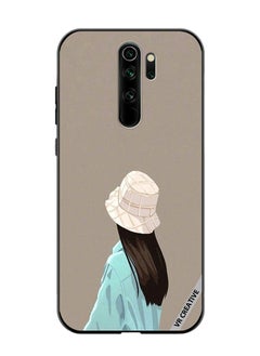 Protective Case Cover For Xiaomi Redmi Note 8 Pro Brown Hat Girl Design Multicolour
