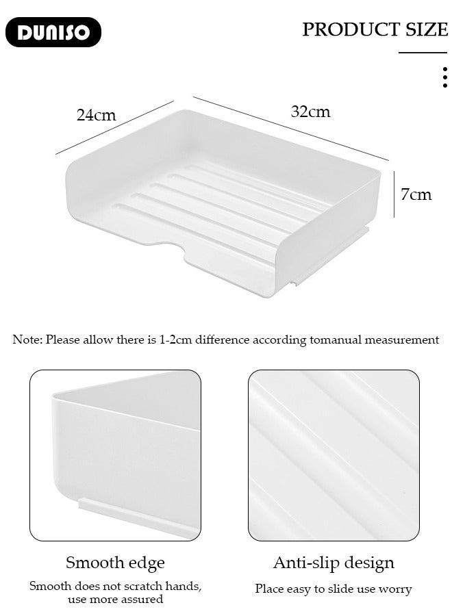 DUNISO 4 Pack Desk Letter Tray Set, Stackable Desk Organizer, Office Desktop File Paper Holder, Book Storage Rack, Side Load Anti-Skid Stacking Support Convex Bottom Grooved Snap,Document Storage Tray for A4 Paper, Magazine, Receipts, Office Supplies - Image 4