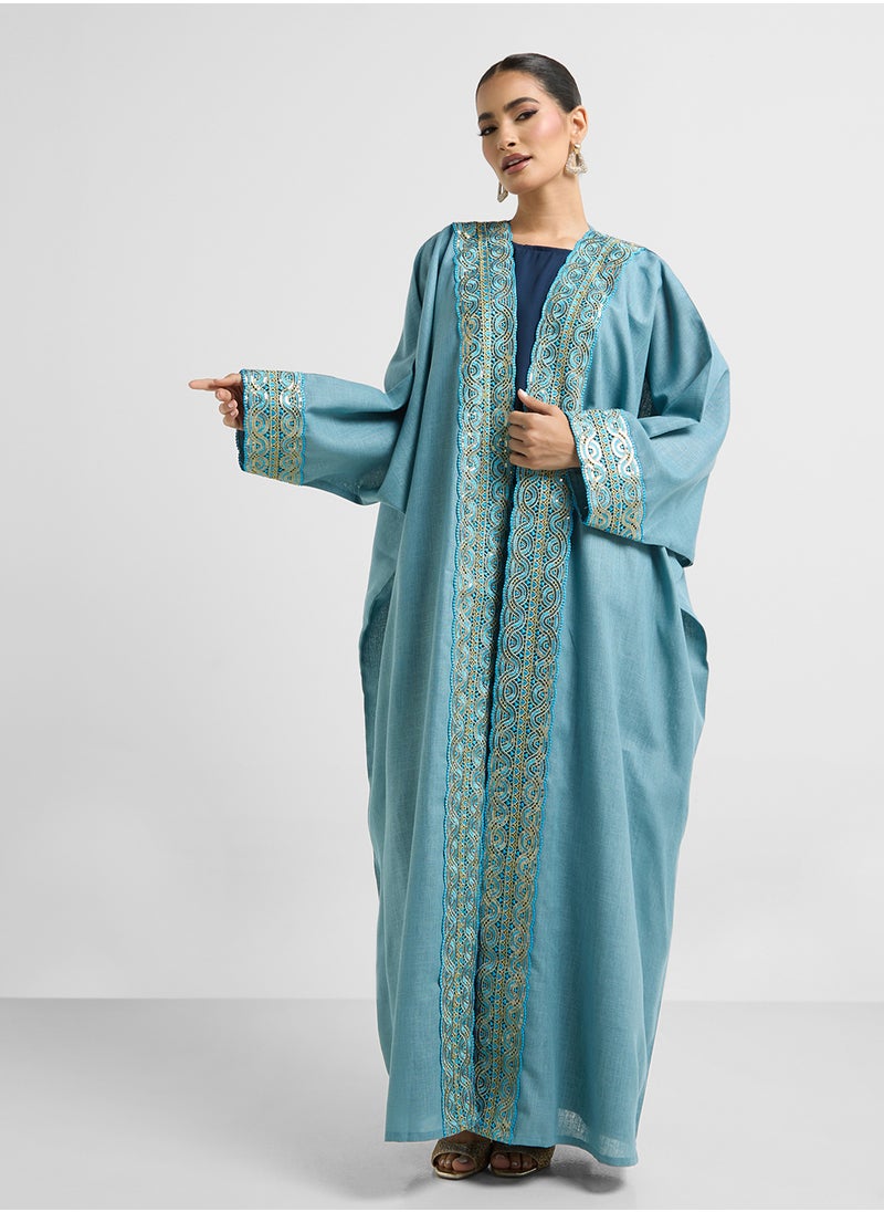 Khizana - Embroidered Abaya With Sheila - Image 1