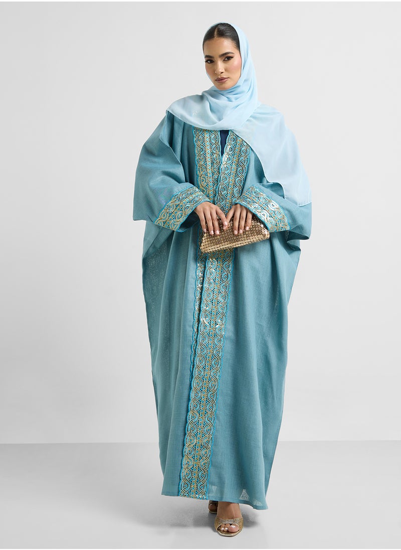 Khizana - Embroidered Abaya With Sheila - Image 1
