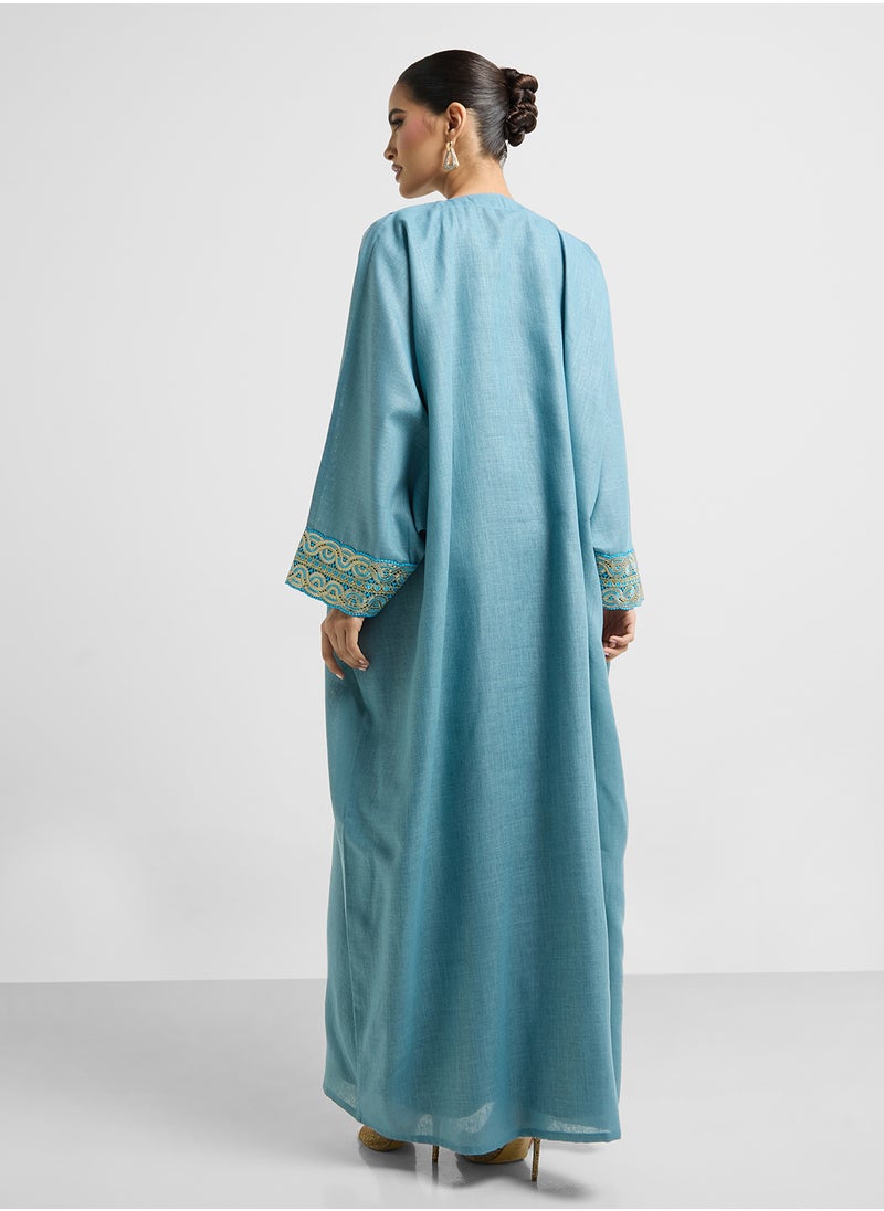 Khizana - Embroidered Abaya With Sheila - Image 1