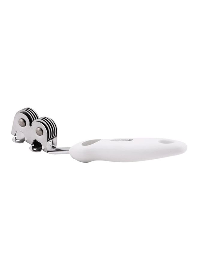 Royalford Stainless Steel Knife Sharpener Dishwash Safe, Mark Stains Resistant, Silver/Marble Handle - Image 3