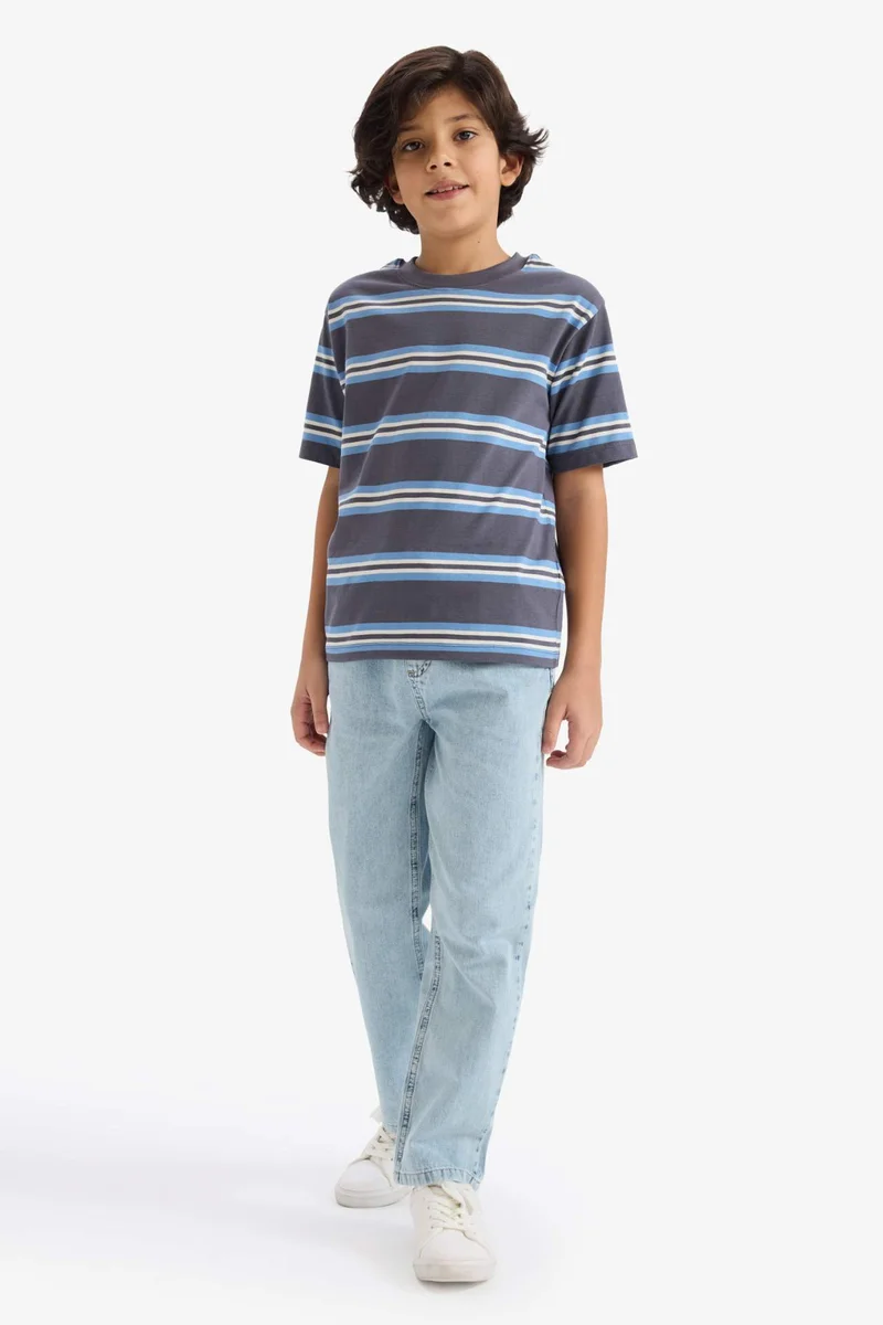 ديفاكتو Boy New Regular Fit Crew Neck Short Sleeve T-Shirt