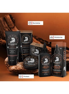 bossman Essentials Beard Kit For Men - Beard Oil Jelly, Fortifying Conditioner Cream, Beard Balm - Grooming Growth Care Accessories (Stagecoach) 
