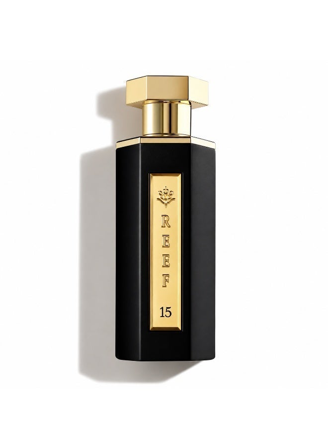 عطر "ريف 15" (Reef 15) للرجال - أو دو بارفان (EDP) سعة 15 مل | عطر عربي فاخر يدوم طويلاً، يجمع بين البرغموت وزنبق الوادي والعود.