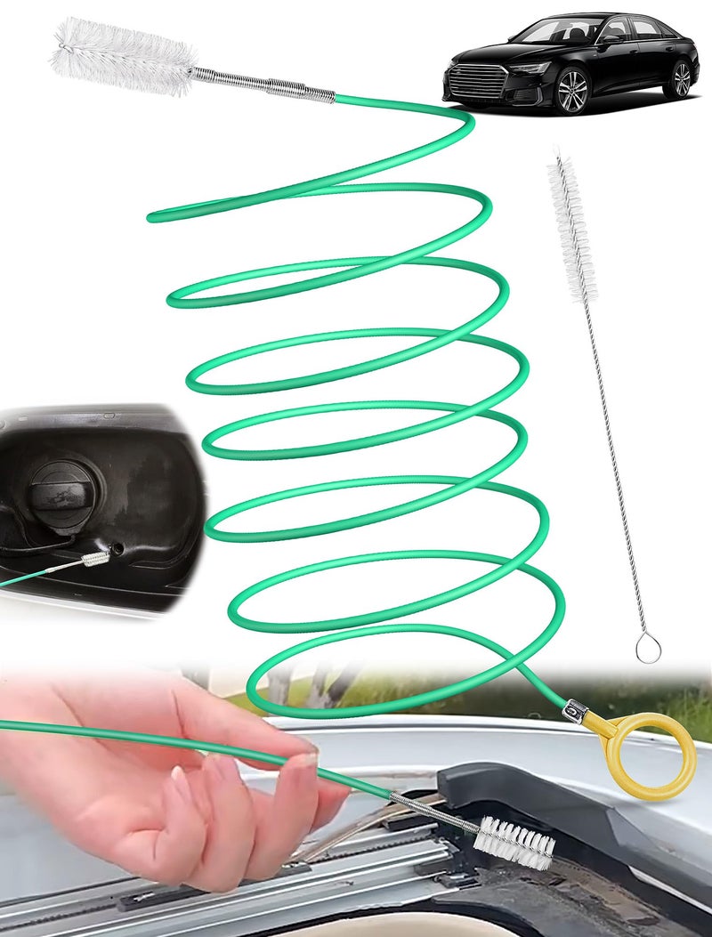 Upgraded Auto Sunroof Drain Cleaning Tool, 120 Inch Long Flexible Drain Brush Pipe Cleaners for Car, Slim Drain Dredging Tool Tube Cleaning Brush Perfect for Car Sunroof, Windshield Wiper Drain Hole