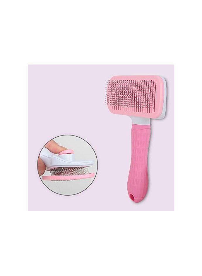 MahMir Cats Dogs Brushes for Long Haired & Short Hair, Supple Stainless Steel Bristles Quick Cleaning of the Brush to Remove Tangles Dead Undercoat and Dirt - Image 1