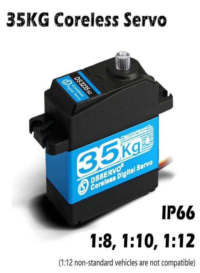 Wishiot DS3235 35KG Coreless Digital Servo Motor High Torque Waterproof Servo with Full Metal Gear for 1/8 1/10 1/12 (180 Degrees) - Image 2